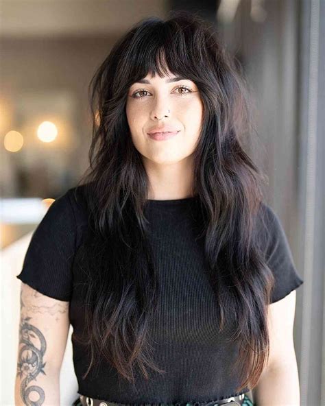 black haircut with bangs|trendy haircuts with bangs.